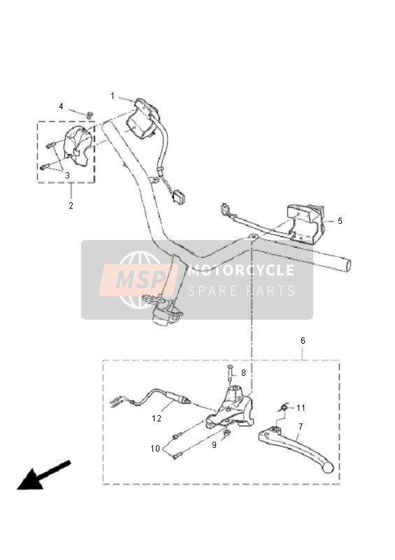 Yamaha CW50 2011 Handle Switch & Lever for a 2011 Yamaha CW50